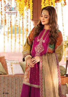Shree fab by Design R 1251 fancy khatli work sharara suit catalogue at affordable rate fancy sharara suit Catalogs