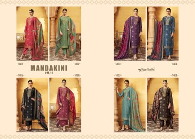 Shree shalika by mandakini vol 14 pure viscose fancy dress material catalogue at low rate salwar kameez catalogs