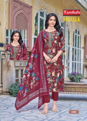 Shreela vol 1 by Taniksh Vartican discharge printed readymade suit catalogue at affordavble rate readymade suit catalogs