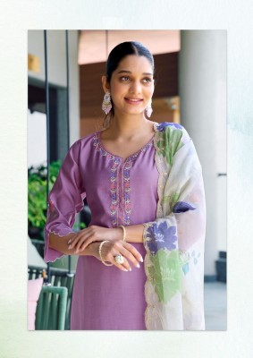 Shreelekha by Mittoo Modal Viscorse Thread work top bottom and dupatta catalogue at affordable rate readymade suit catalogs
