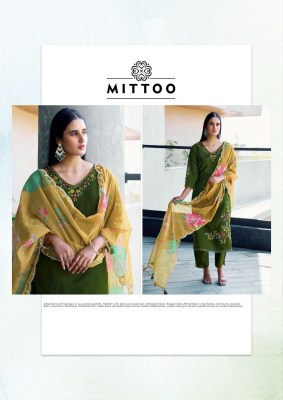 Shreelekha by Mittoo Modal Viscorse Thread work top bottom and dupatta catalogue at affordable rate readymade suit catalogs
