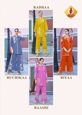 Shruti Suit Once More Vol 7 Designer Co Ord Set in Premium Cotton Flex with Thread And Sequin Embroidery Wholesale co ord set catalogs