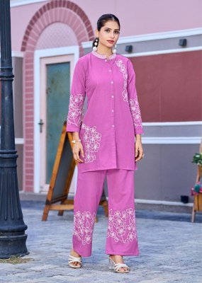 Shruti Suit Once More Vol 7 Designer Co Ord Set in Premium Cotton Flex with Thread And Sequin Embroidery Wholesale co ord set catalogs