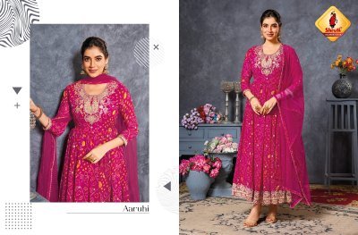Shruti Suits Sajavat 2 Premium Soft Georgette Bandhani Gown with Thread And Sequin Embroidery Wholesale gown catalogs