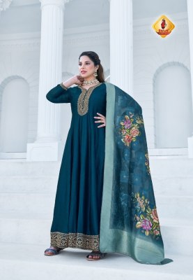 Shruti suit by ghunghat partywear traditional floor touch dress with dupatta catalog at wholesale price readymade suit catalogs