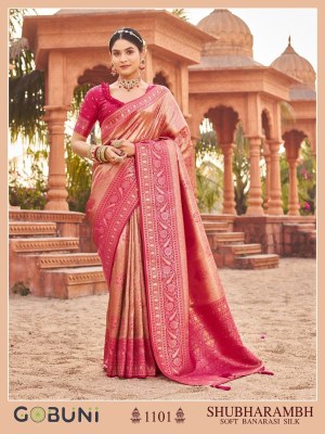 Shubharambh by Gobuni Soft Banarasi Silk Exclusive saree catalogue at low rate sarees catalogs