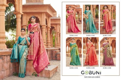 Shubharambh by Gobuni Soft Banarasi Silk Exclusive saree catalogue at low rate sarees catalogs