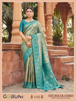 Shubharambh by Gobuni Soft Banarasi Silk Exclusive saree catalogue at low rate sarees catalogs