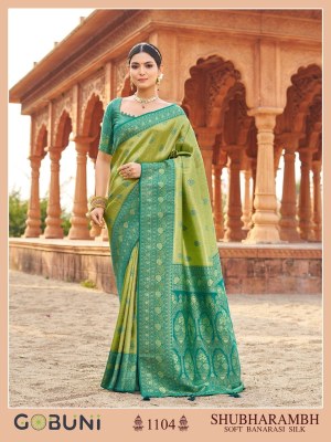 Shubharambh by Gobuni Soft Banarasi Silk Exclusive saree catalogue at low rate sarees catalogs