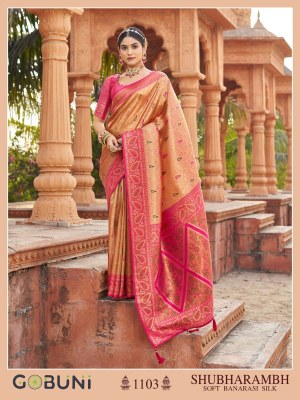 Shubharambh by Gobuni Soft Banarasi Silk Exclusive saree catalogue at low rate sarees catalogs