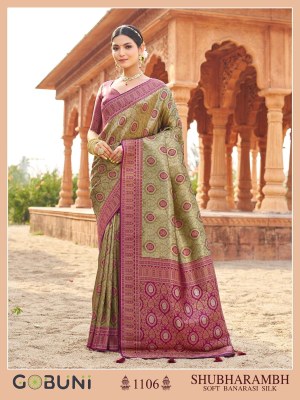 Shubharambh by Gobuni Soft Banarasi Silk Exclusive saree catalogue at low rate sarees catalogs
