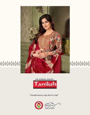 Sibani vol 8 by Taniksh Reyon Foil Printed embroidered top bottom and dupatta catalogue with affordable rate readymade suit catalogs