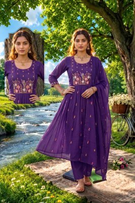 Siddhi Mal Chanderi Embroidered Suit Set with Designer Dupatta kurti pant with dupatta Catalogs