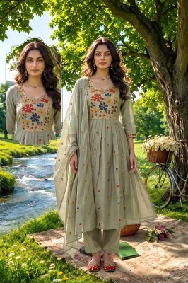 Siddhi Mal Chanderi Embroidered Suit Set with Designer Dupatta kurti pant with dupatta Catalogs