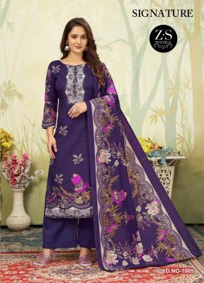 Signatures vol 1 by ZS Textile Pakistani soft cotton printed dress material catalogue in low rate dress material catalogs