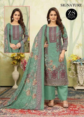 Signatures vol 1 by ZS Textile Pakistani soft cotton printed dress material catalogue in low rate dress material catalogs