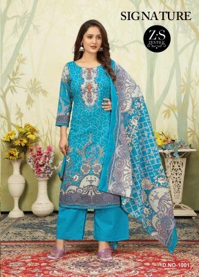 Signatures vol 1 by ZS Textile Pakistani soft cotton printed dress material catalogue in low rate dress material catalogs