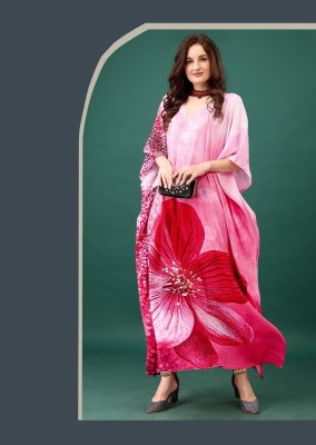 Silk Kaftan vol 13 by Jisha Feather Silk Exclusive Digital printed kaftan catalogue  Amavi