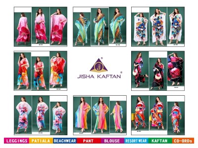 Silk Kaftan vol 13 by Jisha Feather Silk Exclusive Digital printed kaftan catalogue  kurtis catalogs