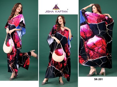 Silk Kaftan vol 13 by Jisha Feather Silk Exclusive Digital printed kaftan catalogue  kurtis catalogs