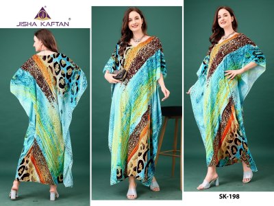 Silk Kaftan vol 13 by Jisha Feather Silk Exclusive Digital printed kaftan catalogue  kurtis catalogs