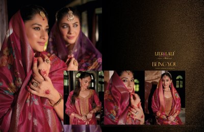 Silkyness 3 by Lily and lali organza handwork readymade suit catalogue at affordable rate readymade suit catalogs
