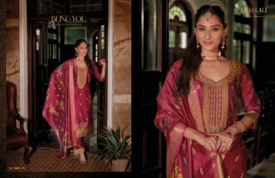 Silkyness 3 by Lily and lali organza handwork readymade suit catalogue at affordable rate readymade suit catalogs