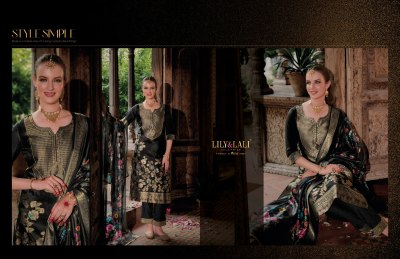 Silkyness 3 by Lily and lali organza handwork readymade suit catalogue at affordable rate readymade suit catalogs