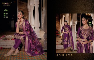 Silkyness 3 by Lily and lali organza handwork readymade suit catalogue at affordable rate readymade suit catalogs