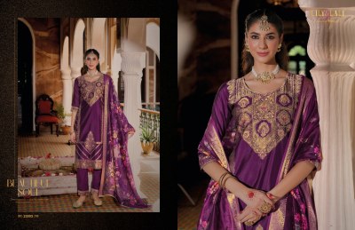 Silkyness 3 by Lily and lali organza handwork readymade suit catalogue at affordable rate readymade suit catalogs