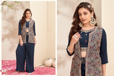 Simaya by K F designer Shrug jacket set with embroidered palazzo catalogue at affordable rate western wear catalogs