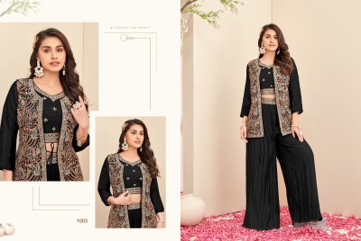 Simaya by K F designer Shrug jacket set with embroidered palazzo catalogue at affordable rate western wear catalogs
