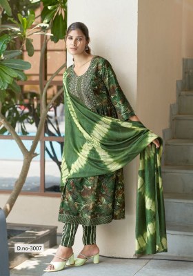 Simran vol 3 by Mystic 9 heavy reyon nyra cut printed kurti pant and dupatta catalogue at low rate readymade suit catalogs
