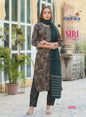 Siri vol 3 by Radhika Life style Reyon capsule foil printed kurti pant and dupatta catalogue at affordable rate readymade suit catalogs