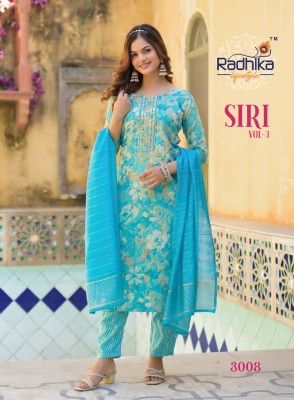 Siri vol 3 by Radhika Life style Reyon capsule foil printed kurti pant and dupatta catalogue at affordable rate readymade suit catalogs