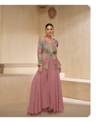 Sitara by Sayuri designer real georgette designer short top sharara suit catalogue at amaviexpo fancy sharara suit Catalogs