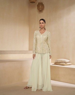 Sitara by Sayuri designer real georgette designer short top sharara suit catalogue at amaviexpo fancy sharara suit Catalogs
