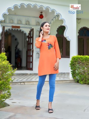 Smylee by top girl luanch liva approved reyon with digital  embroidered work top catalogue western wear catalogs