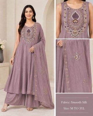 Soft Silk 3-Piece Plaza Pair Set for Women Size wise Combo Set