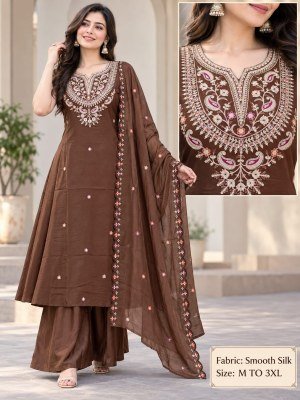 Soft Silk 3-Piece Plaza Pair Set for Women Size wise Combo Set