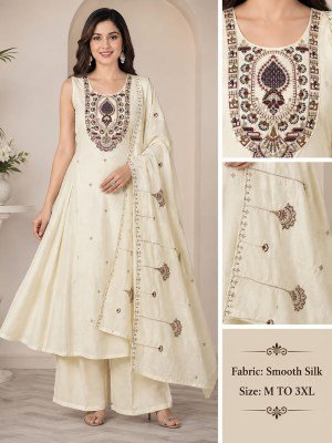 Soft Silk 3-Piece Plaza Pair Set for Women Size wise Combo Set
