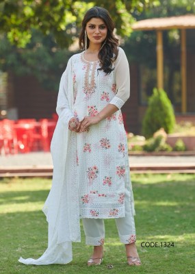 Softy by Kumb Heavy Georgette hand work Fancy Palazzo Suit collection on amavi expo readymade suit catalogs