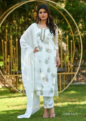 Softy by Kumb Heavy Georgette hand work Fancy Palazzo Suit collection on amavi expo readymade suit catalogs
