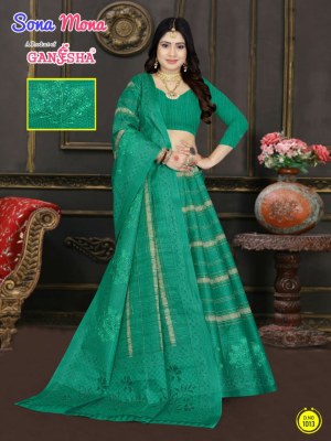 Sona Mona Vol 1 by Ganesha Cotton Printed Embroidered Saree catalogue at low price sarees catalogs