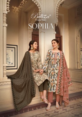 Sophia by belliza premium designer Pure Blossom Cotton unstitched dress material catalogue Amavi