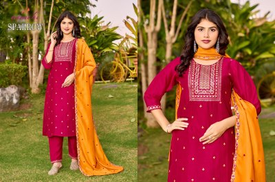 Sparrow by Aanchi Vichitra Silk Embroidered Top bottom and dupatta catalogue at low rate readymade suit catalogs