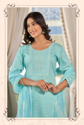 Spotlight by Rangmaya reyon slub printed kurti pant and dupatta catalogue at low rate readymade suit catalogs