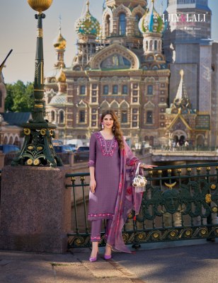 Srivalli by Lily and lali handwork kurti pant and dupatta catalogue at affordable rate readymade suit catalogs