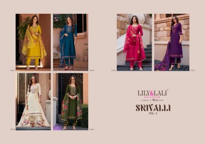Srivalli vol 2 by Lily and lali fancy flair long kurti pant and dupatta catalogue  readymade suit catalogs
