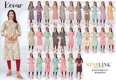 Starlink new kesar capsule printed designer Kurti wholesaler   kurtis catalogs